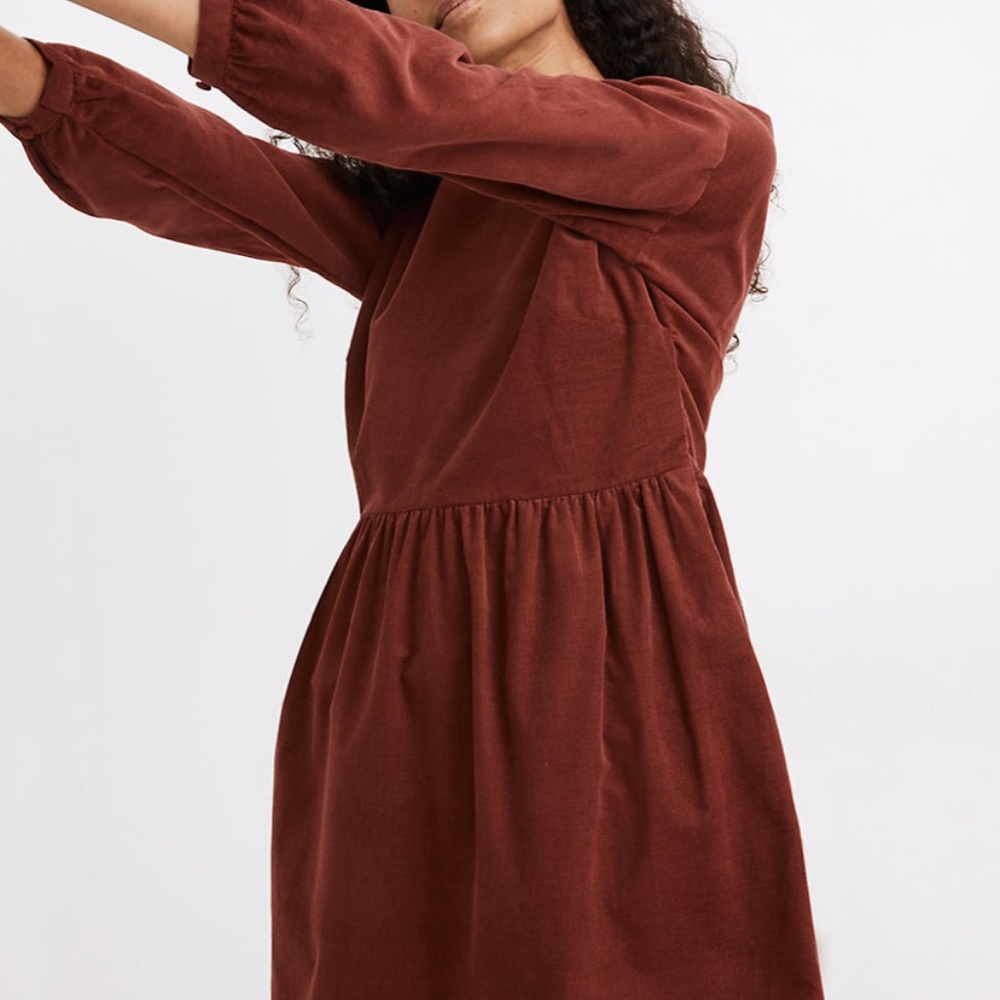 Corduroy Relaxed Mini Dress - Picture 2 of 4